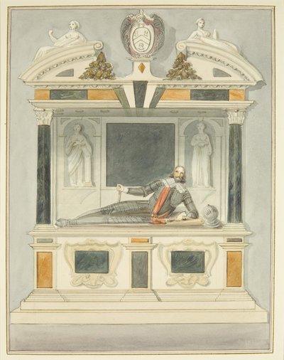 Effigie di Sir Charles Vaughan nella cattedrale di Bristol da Thomas Leeson the Elder Rowbotham