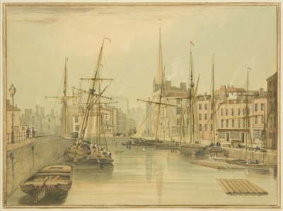 Guardando verso il Ponte di Pietra (Ponte di Giles) da Thomas Leeson the Elder Rowbotham