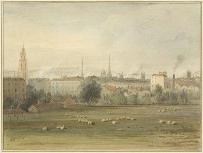 Vicino a Stokes Croft con vista sullo skyline di Bristol (luogo dell