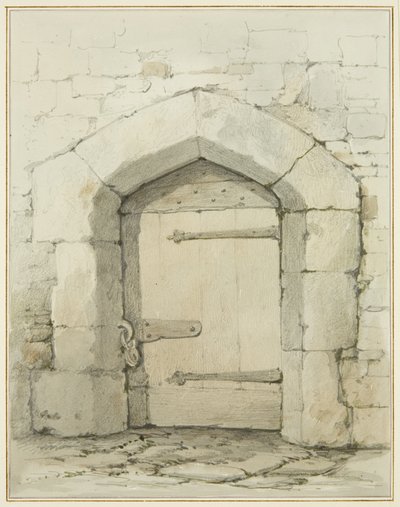 Vecchio Arco e Portale in Tower Lane di fronte alla Sagrestia della Chiesa di San Giovanni da Thomas Leeson the Elder Rowbotham