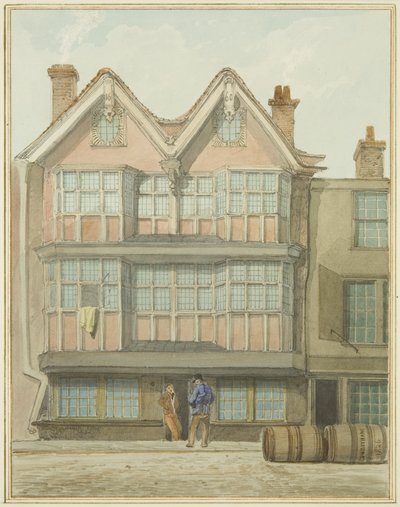 Vecchie case nel lato ovest di Marsh Street da Thomas Leeson the Elder Rowbotham
