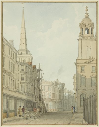 Parte di Corn Street e Wine Street da Thomas Leeson the Elder Rowbotham