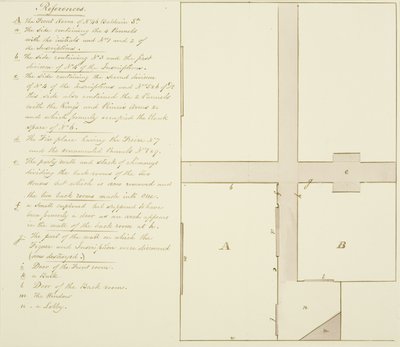 Piano del 46 di Baldwin Street da Thomas Leeson the Elder Rowbotham