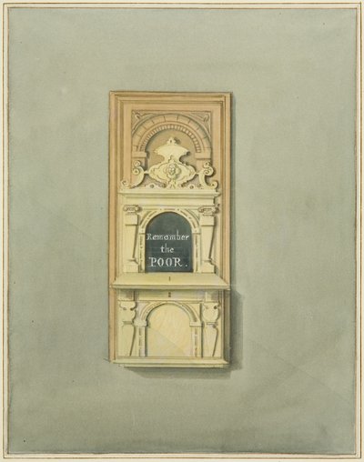 Cassetta per i poveri nella Chiesa di San Giovanni da Thomas Leeson the Elder Rowbotham