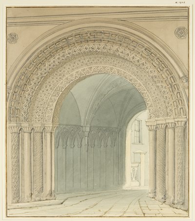 Vista sud del Portale del Collegio, Cattedrale di Bristol da Thomas Leeson the Elder Rowbotham