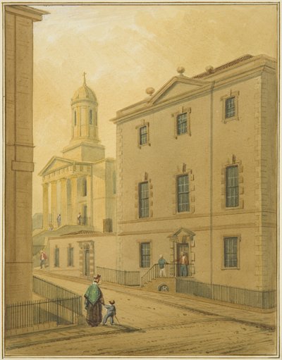 Cappella di San Giorgio, mostrando Great George Street, dall