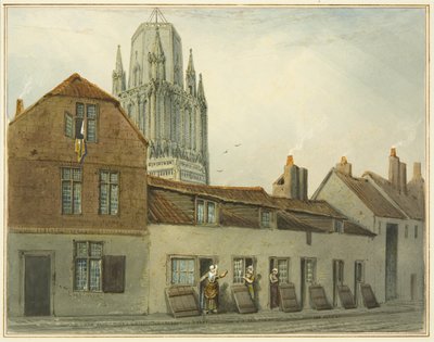 Il lato sud di Pile Street da Thomas Leeson the Elder Rowbotham
