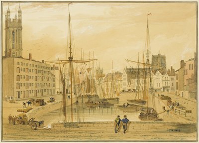 Vista dal ponte di pietra, capo del molo (San Giles) da Thomas Leeson the Elder Rowbotham