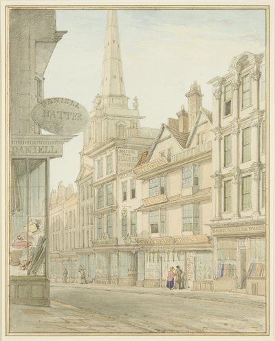 Wine Street, con la casa di Yeamans sulla destra da Thomas Leeson the Elder Rowbotham