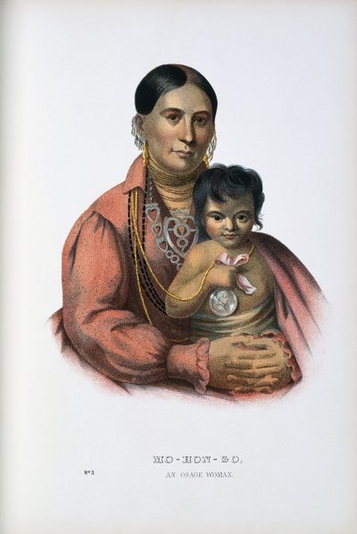 Do-Hon-Go, una donna Osage da Thomas Loraine (after) McKenney