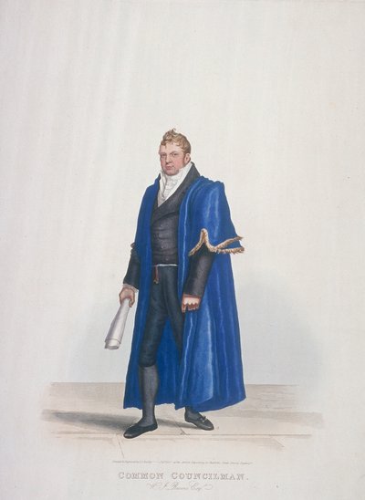 Consigliere comunale della città di Londra, William John Reeves, in costume civico da Thomas Lord Busby
