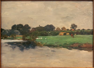 Paesaggio fluviale vicino ad Amburgo da Thomas Ludwig Herbst