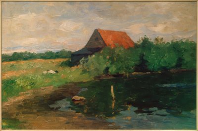 Casa con tetto rosso da Thomas Ludwig Herbst