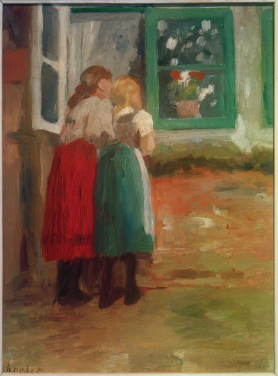 Due ragazze alla finestra da Thomas Ludwig Herbst
