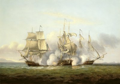 HMS Gore in azione con le brigantini francesi 