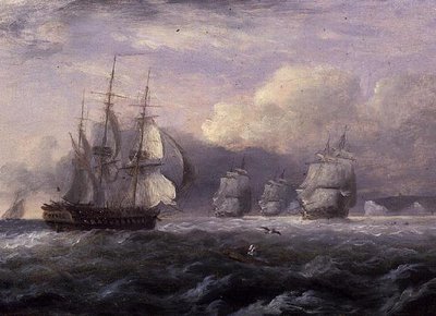 Correndo Prima di una Forte Brezza - North Foreland, Costa del Kent da Thomas Luny