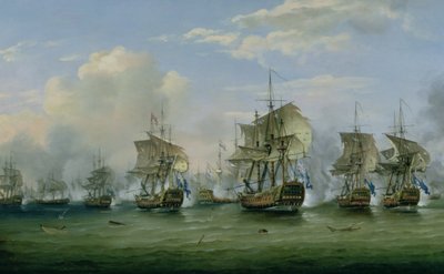 La battaglia di Dogger Bank, 1781 da Thomas Luny