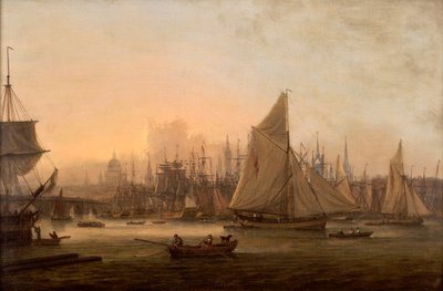 Il bacino di Londra, c. 1805 da Thomas Luny