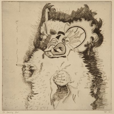 Orso danzante (prova di stampa prima dell