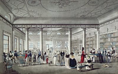 La biblioteca di Hall a Margate, 1789 da Thomas Malton