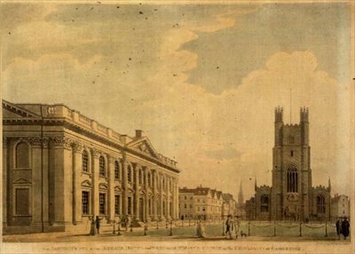 Il fronte sud della Senate House e il lato ovest della chiesa di St. Mary, Cambridge da Thomas Malton Jnr.