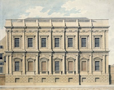 Vista della Sala dei Banchetti a Whitehall, Westminster, c.1790 da Thomas Malton Jnr.