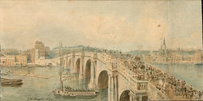 Panorama del Tamigi, lato nord, in 13 parti da Thomas Mann Baynes