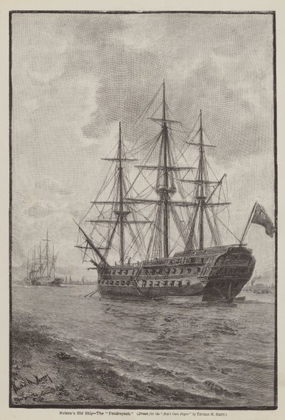 La vecchia nave di Nelson, il Foudroyant da Thomas Marie Madawaska Hemy