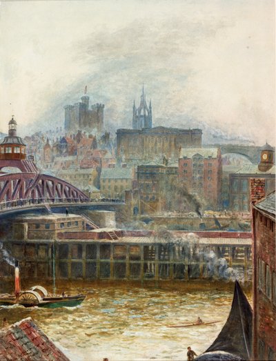 Vista di Newcastle da Gateshead da Thomas Marie Madawaska Hemy