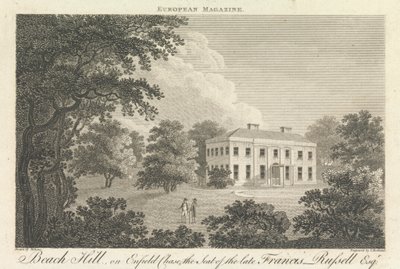 Beach Hill, su Enfield Chase, la residenza del defunto Francis Russell, Esquire, Sobborgo esterno - Nord da Thomas Medland