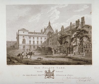 Old Palace Yard, Westminster, Londra, 1796 da Thomas Medland