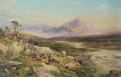 Fine della caccia, Loch Maree da Thomas Miles II Richardson