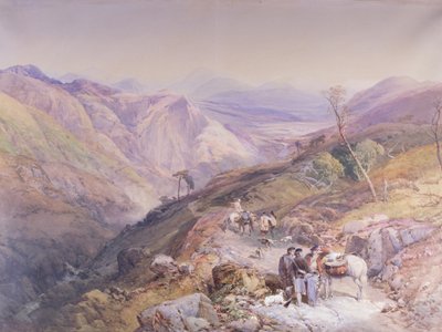 Glenshee dal Gomito del Diavolo, Aberdeenshire, verso lo Spital, 1853 da Thomas Miles II Richardson