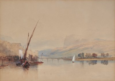 Scena di lago italiano da Thomas Miles Richardson