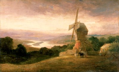 Il Tyne da Windmill Hills, Gateshead, c.1818 da Thomas Miles Richardson