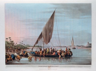 Traghetto Vicino a Nedssili, Egitto, 1801 da Thomas Milton