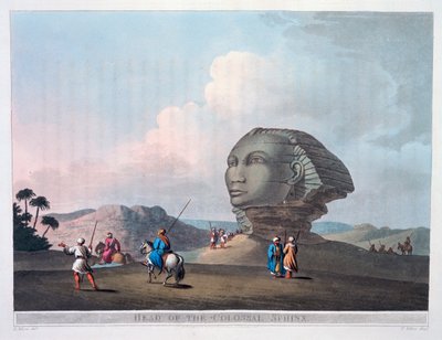 Testa della Colossale Sfinge, Giza, Egitto, 1801 da Thomas Milton