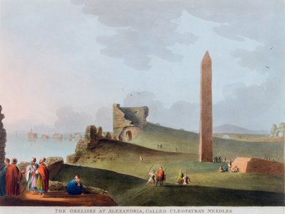 Gli obelischi ad Alessandria, chiamati Aghi di Cleopatra, Egitto da Thomas Milton