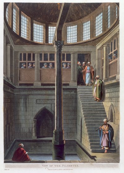 Vista del nilometro, Il Cairo, Egitto, 1802 da Thomas Milton
