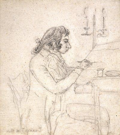 J. M. W. Turner a un tavolo da disegno; Verso: Mrs. Monro addormentata da Thomas Monro
