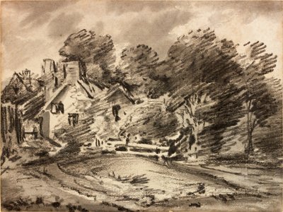 Paesaggio con cottage da Thomas Monro