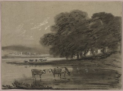 Paesaggio con mucche da Thomas Monro