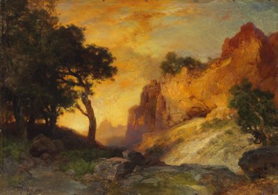 Un Canyon Laterale, Grand Canyon, Arizona, 1905 da Thomas Moran