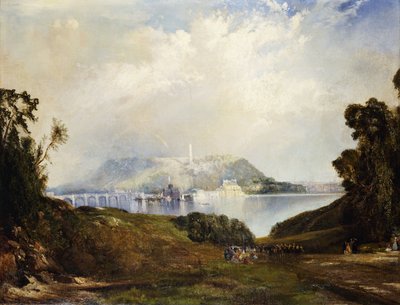 Veduta delle opere idrauliche di Fairmont, Philadelphia da Thomas Moran