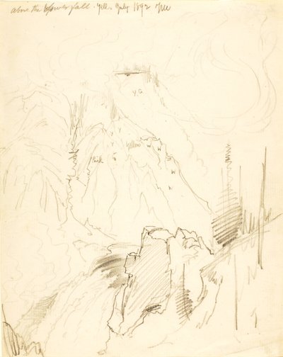 Sopra la Lower Fall, Yellowstone da Thomas Moran