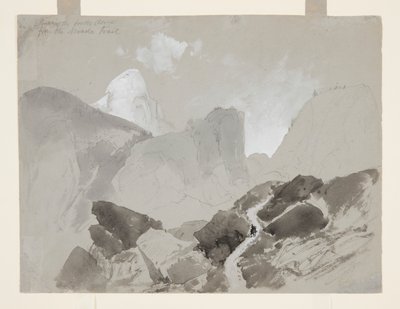 Retro della South Dome dal Nevada Trail, Yosemite da Thomas Moran