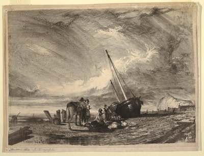 Barca da pesca arenata da Thomas Moran