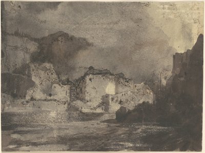 Edifici al chiaro di luna da Thomas Moran