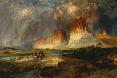 Scogliere del fiume Colorado superiore, territorio del Wyoming da Thomas Moran