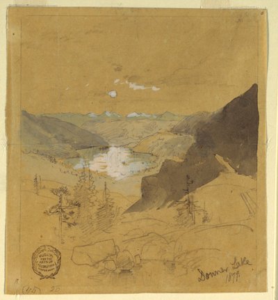 Disegno, Lago Donner, 1879 da Thomas Moran